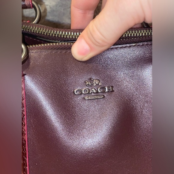 Coach Burgundy Crossbody Bag - Picture 7 of 11